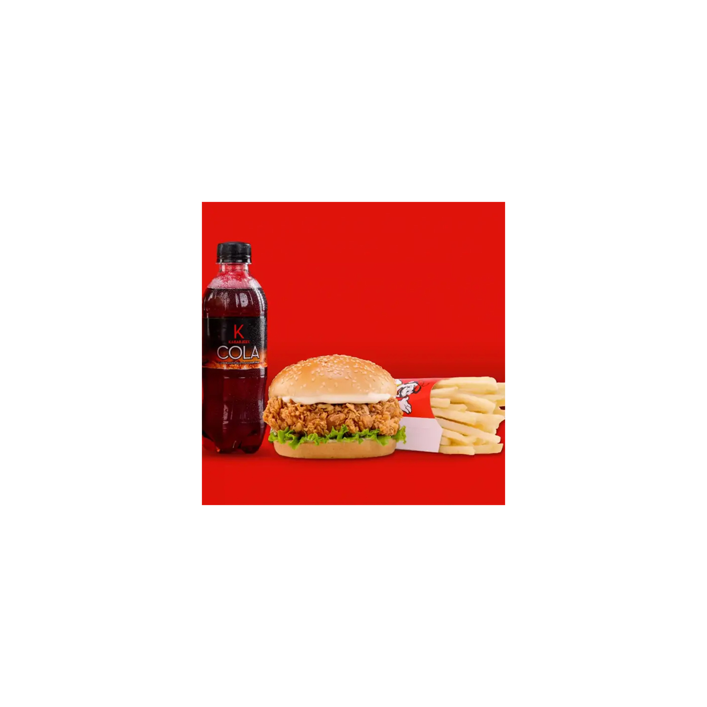 Chick N Crunch Burger,Fries & Regular Drink